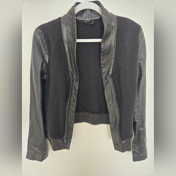 Kenneth Cole Black Leather 3 in 1 zip Leather jacket, vest and bomber | Medium - Picture 5 of 12